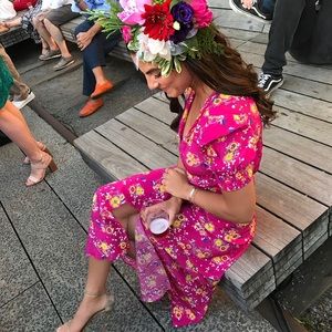 SALONI SHOCKING PINK LEA DRRSS